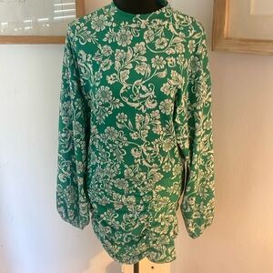 Zara balloon sleeve bodycon dress